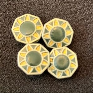 Antique Art Deco Baer & Wilde Kum-A-Part Sunflower Snaps